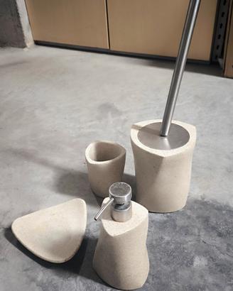 wc bagno accessori scopino porta sapone spazzolini