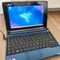 PC netbook vintage Acer Aspire One ZG5 blu