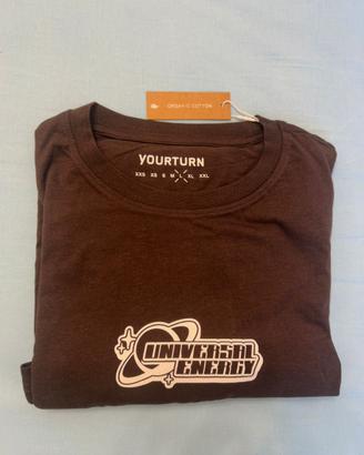 T-shirt YOURTURN marrone