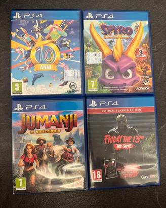 Giochi PS4_Jumanji; Just Dance ecc…