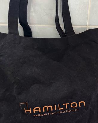 Borsa shopper Hamilton orologi denim  nuovissima