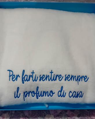 Coperta plaid bianca misto lana morbida e calda