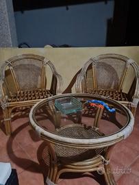 Set giardino in vimini