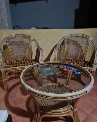 Set giardino in vimini