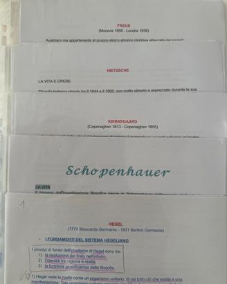Appunti dettagliati di filosofia 5 anno liceo