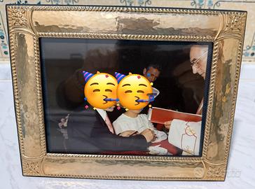 Cornice per foto in argento dorato