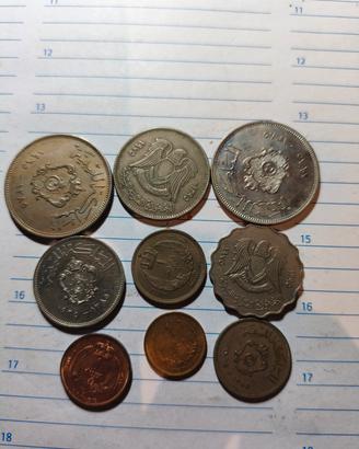 lotto 9 PZ monete Libia 