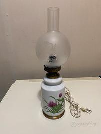 Ceramica portalampada dipinta a mano