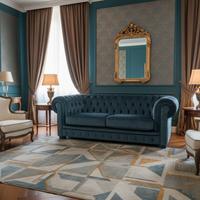 Divano 2 posti max Chester in tessuto antimacchia