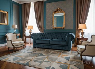 Divano 2 posti max Chester in tessuto antimacchia