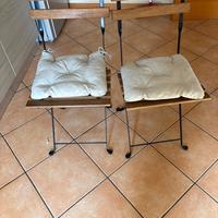 Sedie acciaio e legno