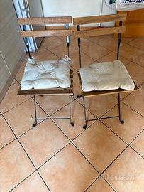 Sedie acciaio e legno