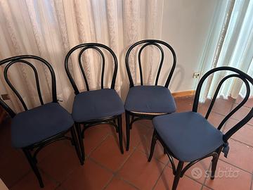 Sedie in legno con seduta di midollino