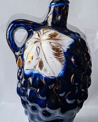 Raro decanter ucraino, blu cobalto LFZ