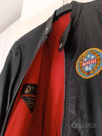 Tuta Moto in pelle Vintage Cinque Anelli Milano