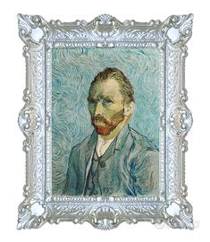 STAMPA AUTORITRATTO VAN GOGH CORNICE BAROCCA 55X45