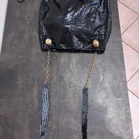 Borsa vintage Redwall nera di vernice