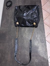 Borsa vintage Redwall nera di vernice