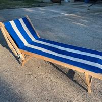 Sdraio da giardino con telaio in legno