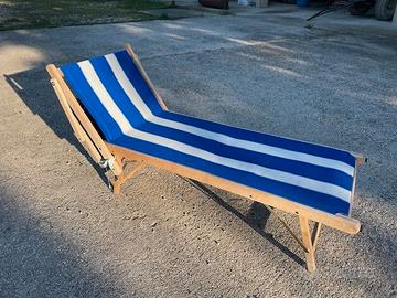 Sdraio da giardino con telaio in legno