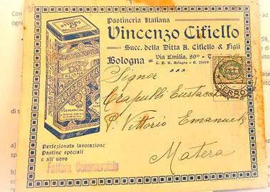 Busta -Bologna FERROVIA – Pastineria Cittello