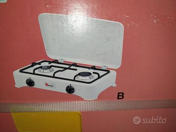 Piano Cottura 2 fuochi a Gas Valvolato