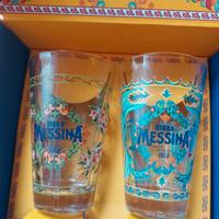 Set composto da due bicchieri Birra Messina 