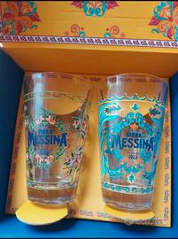 Set composto da due bicchieri Birra Messina 