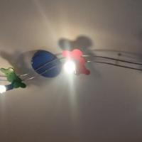 Lampadario a binario con faretti