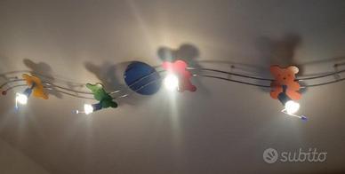 Lampadario a binario con faretti