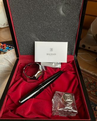Cofanetto penna stilografica nuova Balmain
