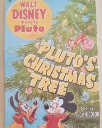 Targa in metallo Walt Disney vintage 21x32