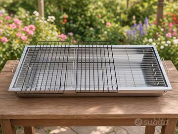 Barbecue Inox Emi Style 70x31 cm NUOVO