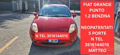 FIAT GRANDE PUNTO 1.2 NEOPATENTATI 5 PORTE
