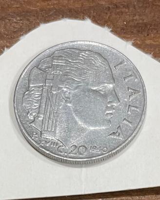 moneta italiana 20 centesimi anno 1940