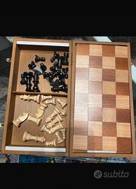 Scacchiera in legno portatile