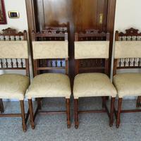 Quattro sedi francesi fine 1800 in legno massello