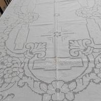 tovaglia di lino ricamato sfilato siciliano 