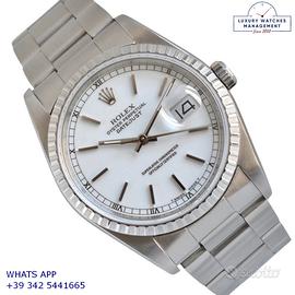 ROLEX Datejust 16220 white dial Full Set 1989