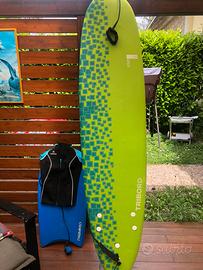 Tavola surf onda + bodyboard + mutino bambino