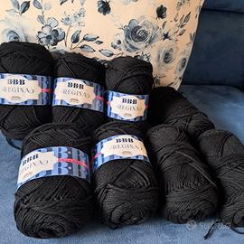 gomitoli cotone BBB Regina colore nero 786 grammi