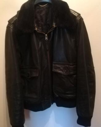 Giubbotto Bomber in vera pelle (tipo aviatore).