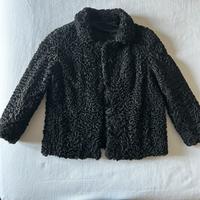 Giacca pelliccia nera