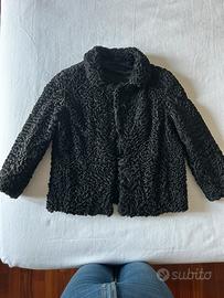 Giacca pelliccia nera