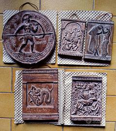 Placche terracotta greca vintage