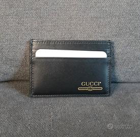 Portatessere portacarte Gucci originale pelle nera