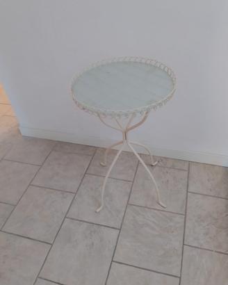 Tavolino rotondo vetro e ferro Ikea