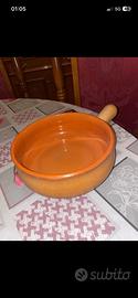 Tegame Casseruola in Terracotta con Manico