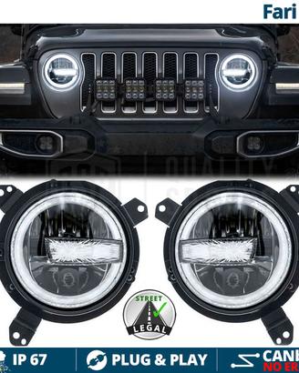 FARI LED Per JEEP WRANGLER JL Angel Eyes OMOLOGATI