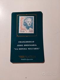 Tessera Filatelica Donna nell'arte 1000 lire